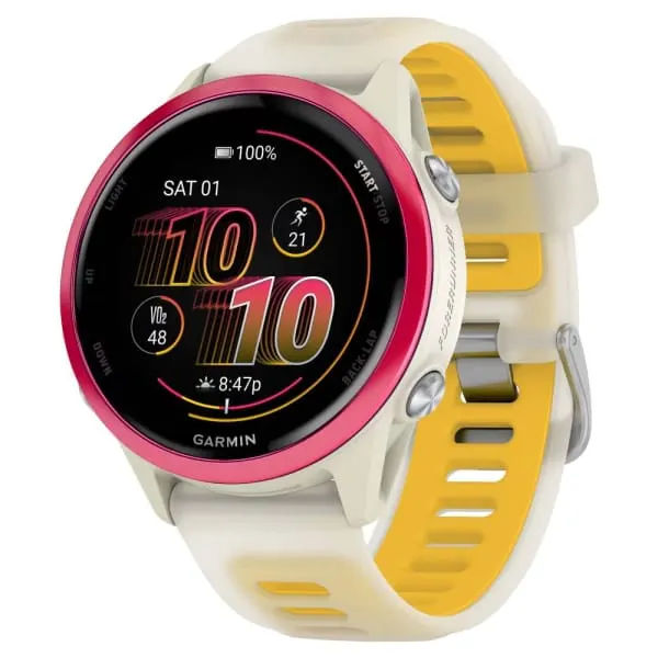 GARMIN Forerunner 570 — 42 мм Raspberry / Translucent Bone / Mango