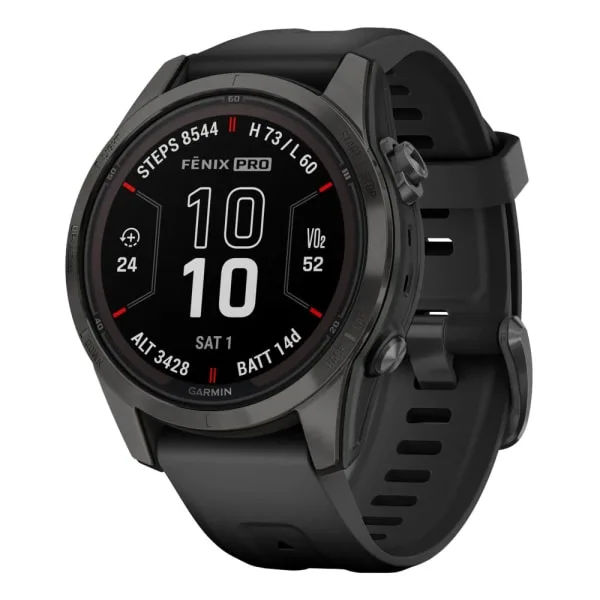 GARMIN Fenix 7S Pro Sapphire Solar DLC Titanium Carbon Gray