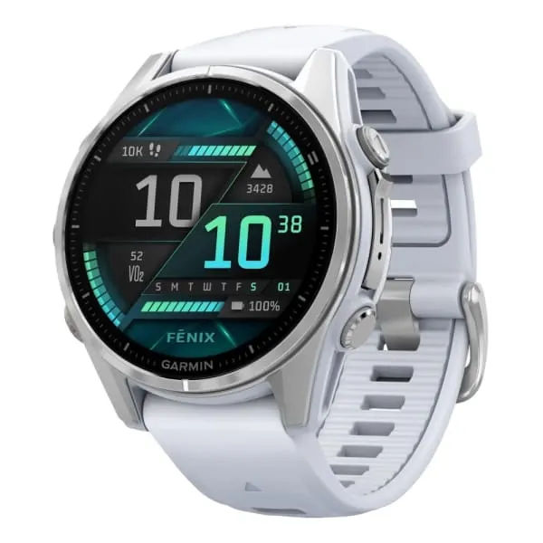 GARMIN Fenix 8 — 43 мм AMOLED Silver / Whitestone
