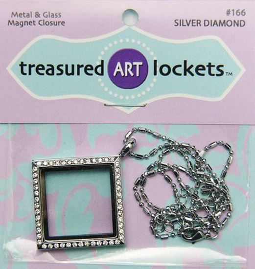 Silver Diamond Quilling Locket