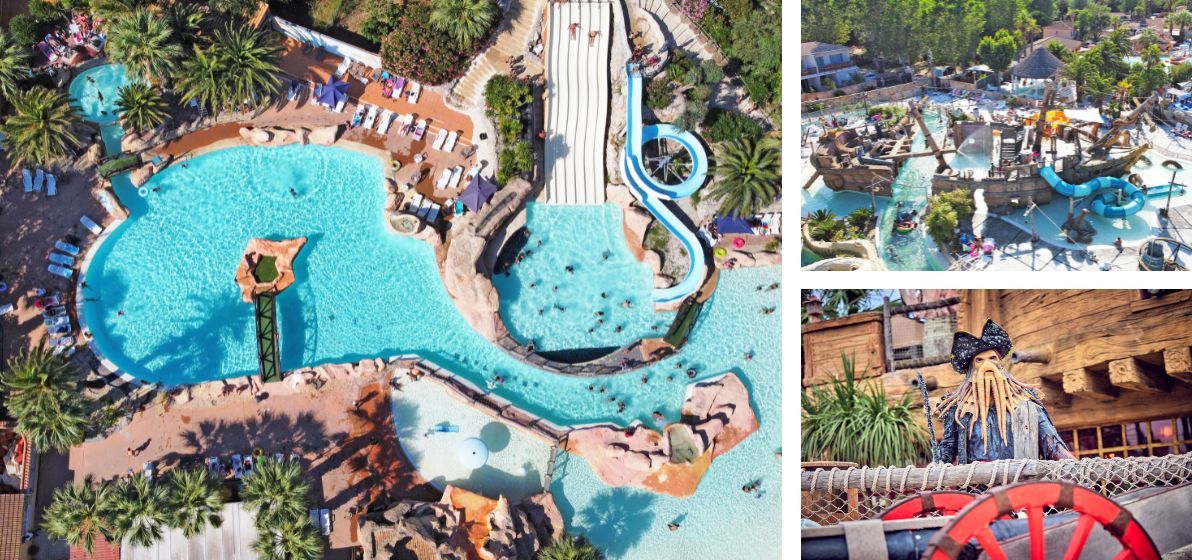 Parc aquatique du camping Les Sables d’Or au Cap d’Agde