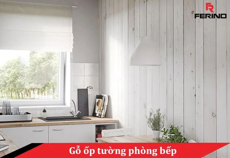 gỗ ốp tường phòng bếp