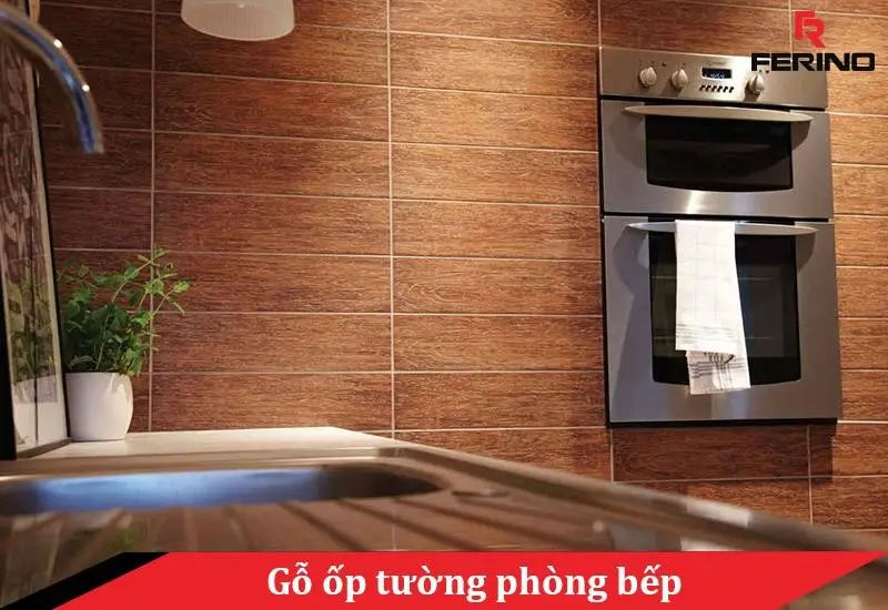 gỗ ốp tường phòng bếp