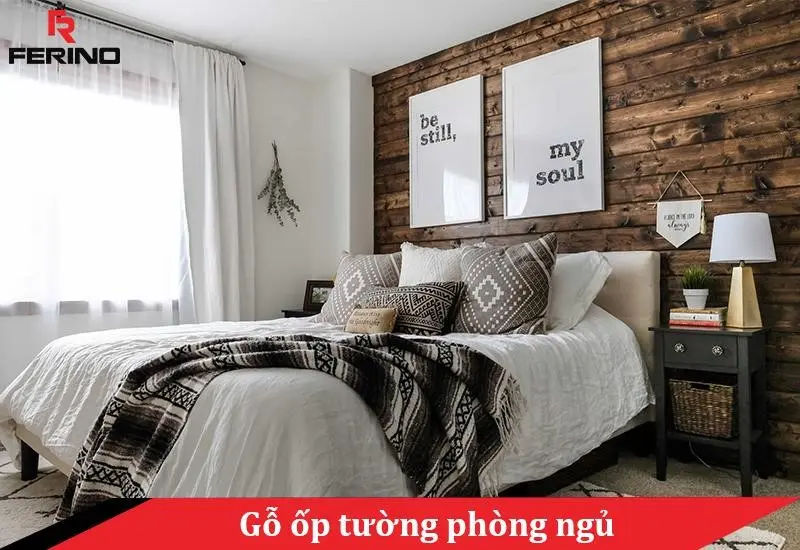 gỗ ốp tường phòng ngủ