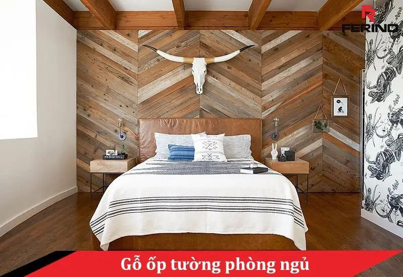 gỗ ốp tường phòng ngủ