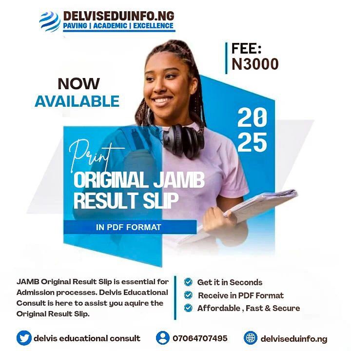 JAMB Original Result Ad