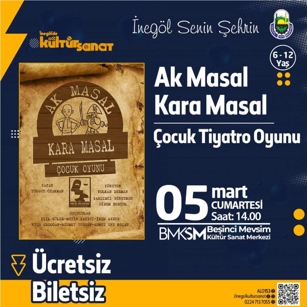 Ak Masal Kara Masal Çocuk Tiyatro Oyunu 6-12 Yaş