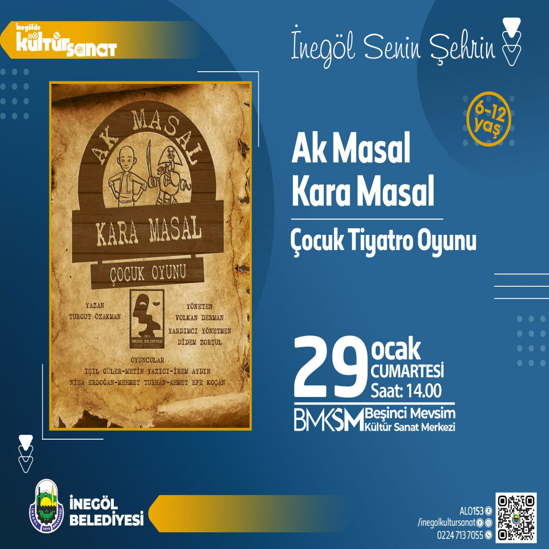 AK MASAL KARA MASAL ÇOCUK TİYATRO OYUNU 6-12 YAŞ