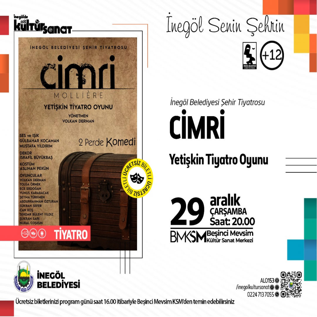 CİMRİ YETİŞKİN TİYATRO OYUNU (ÜCRETSİZ BİLETLİ)