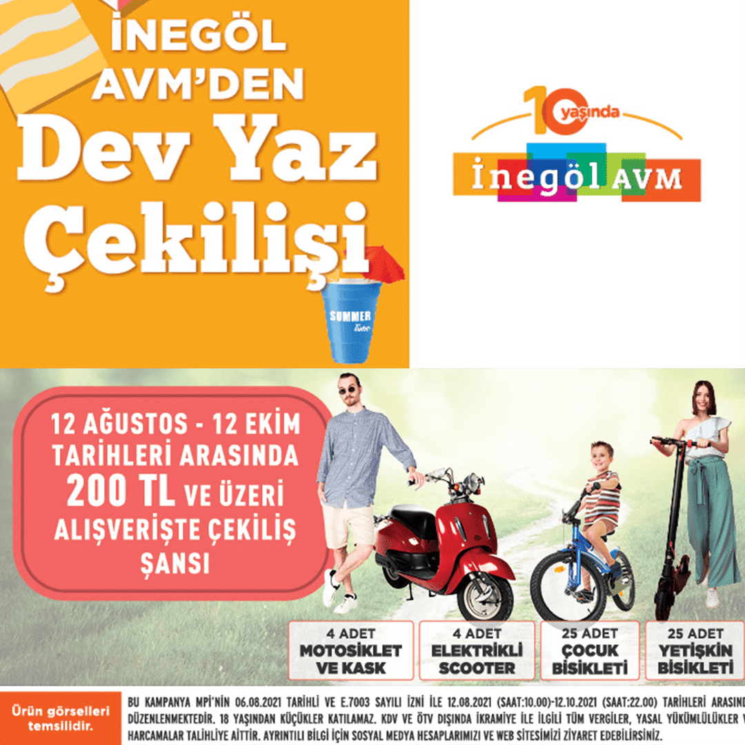 İnegöl AVM den Dev Yaz Çekilişi