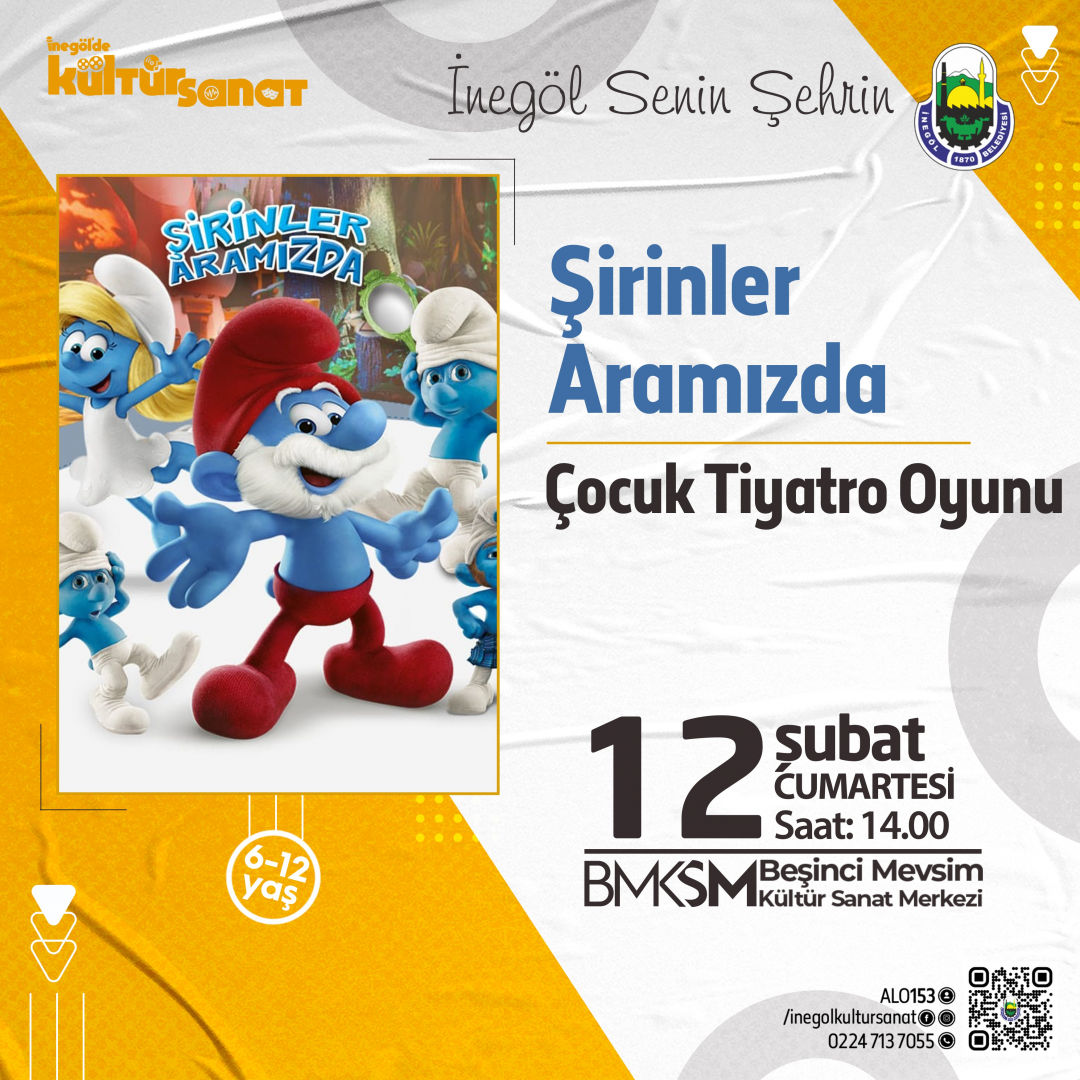 Şirinler Aramızda Çocuk Tiyatro Oyunu (6-12 Yaş)