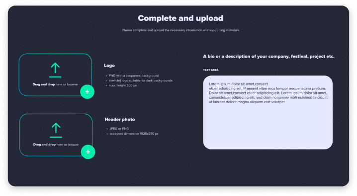 Screenshot of process of uploading a movie to Artinii Whitelabel.