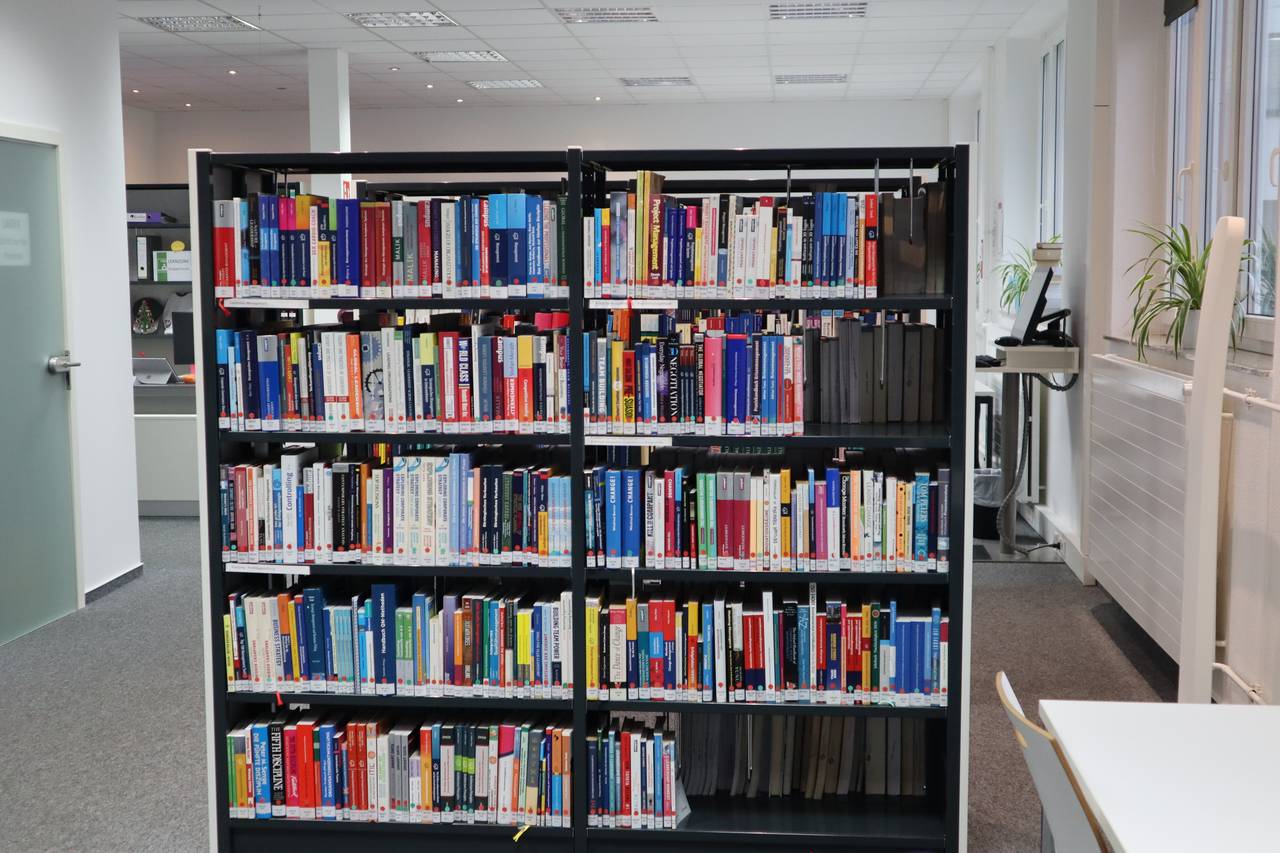 Bookshelves in the HdWM library