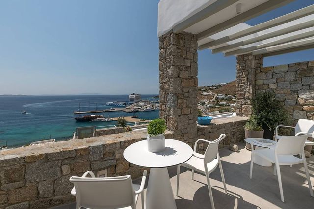 Villa Altheris, Divine Sea Views, Private Furnished Terrace, Shared Pool, Mykonos