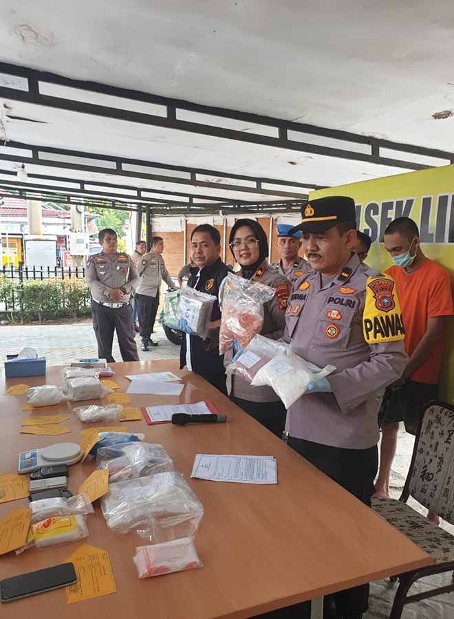 Polsek Lima Puluh Kota Pekanbaru Gelar Perkara Kasus Narkoba Bernilai Miliaran Rupiah