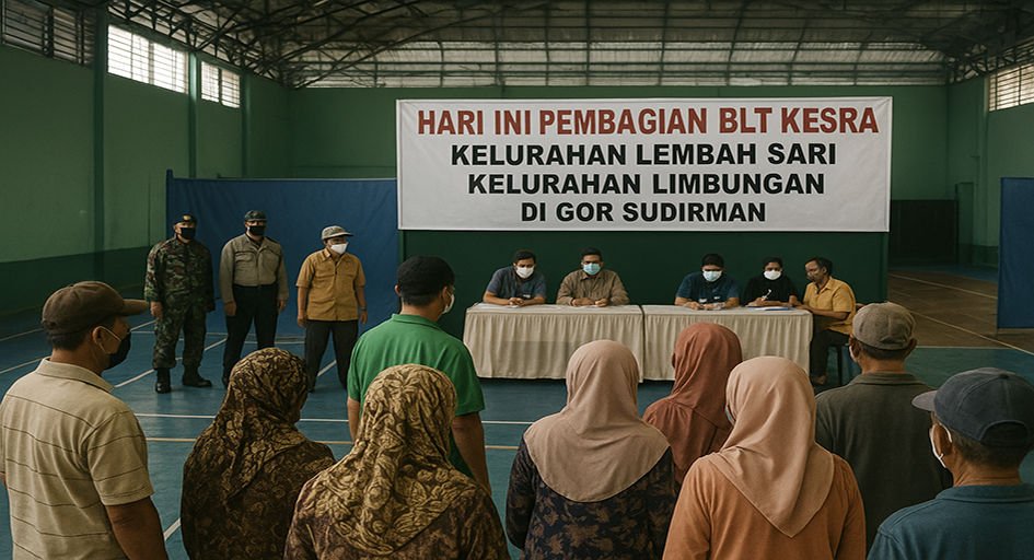 Hari Ini Pembagian BLT Kesra untuk Kelurahan Lembah Sari dan Limbungan di GOR Sudirman