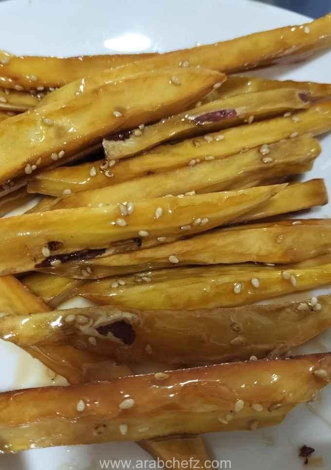 بطاطا حلوة مقلية على الطريقة اليابانية