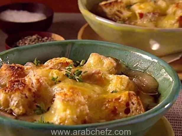 طريقة تحضير شوربة البصل الفرنسية شوربة البصل الفرنسية الذهبية
