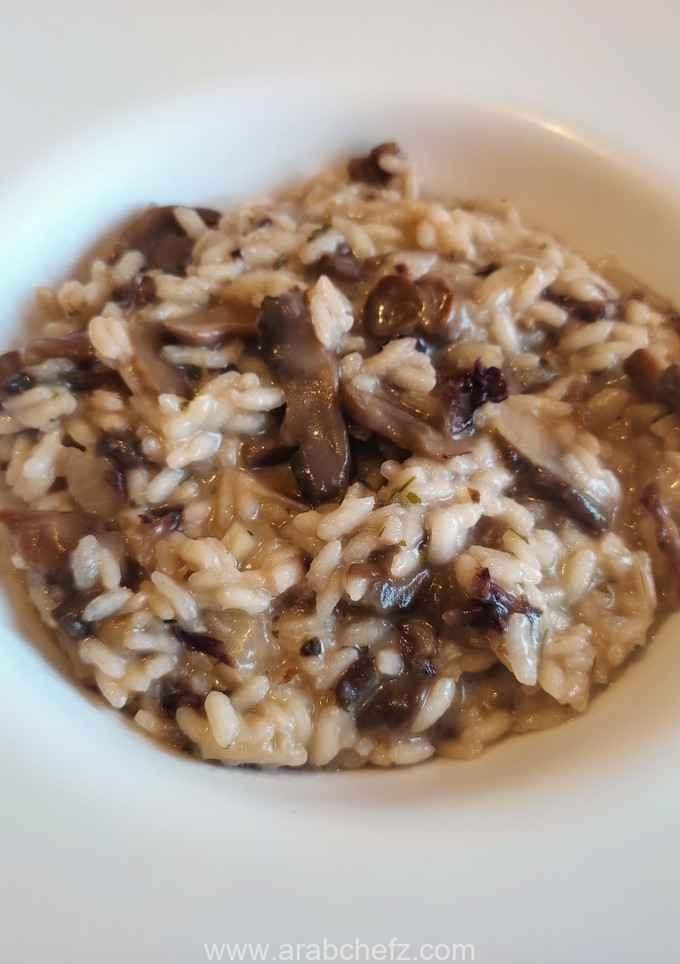 ريزوتو بالفطر والراديكيو