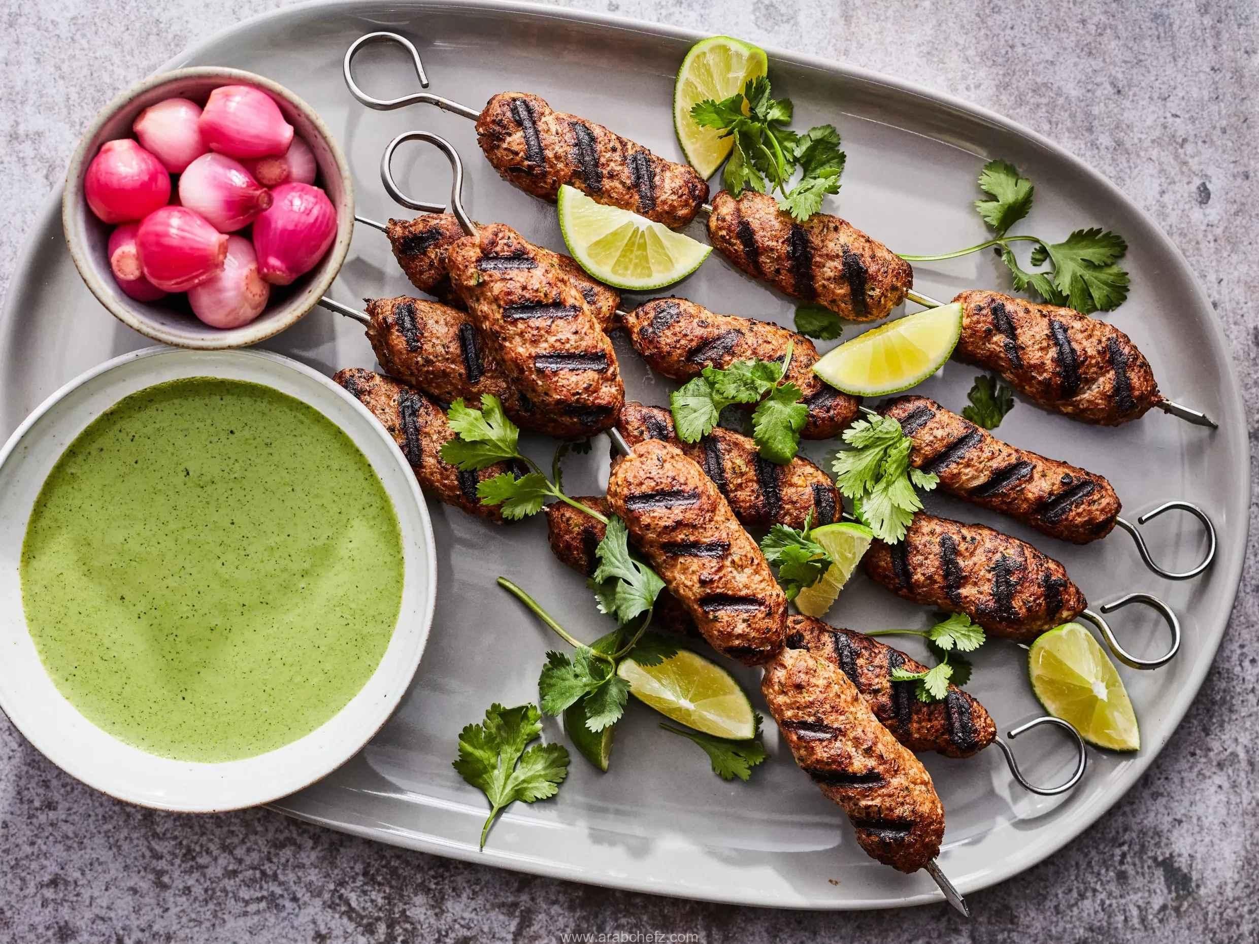 طريقة تحضير Seekh Kebabs كباب سيك كباب مشوي على الأسياخ