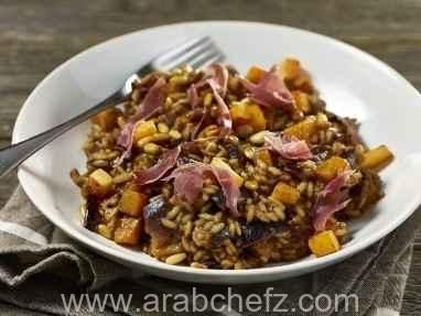 ريزوتو القرع الشتوي بالبهارات طبق ريزوتو القرع الشتوي بالبهارات
