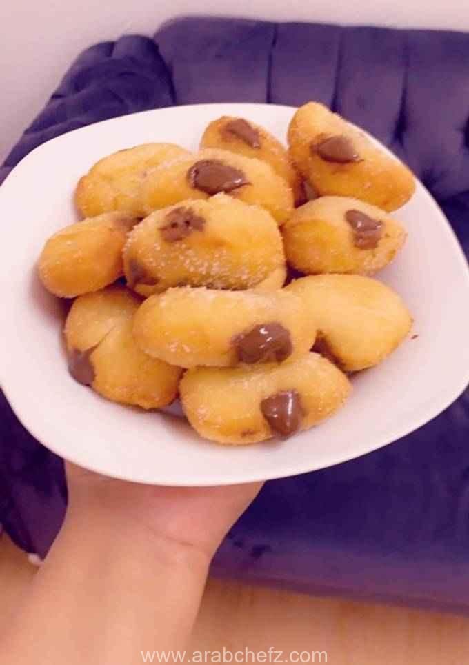 دونات البطاطس بالنوتيلا