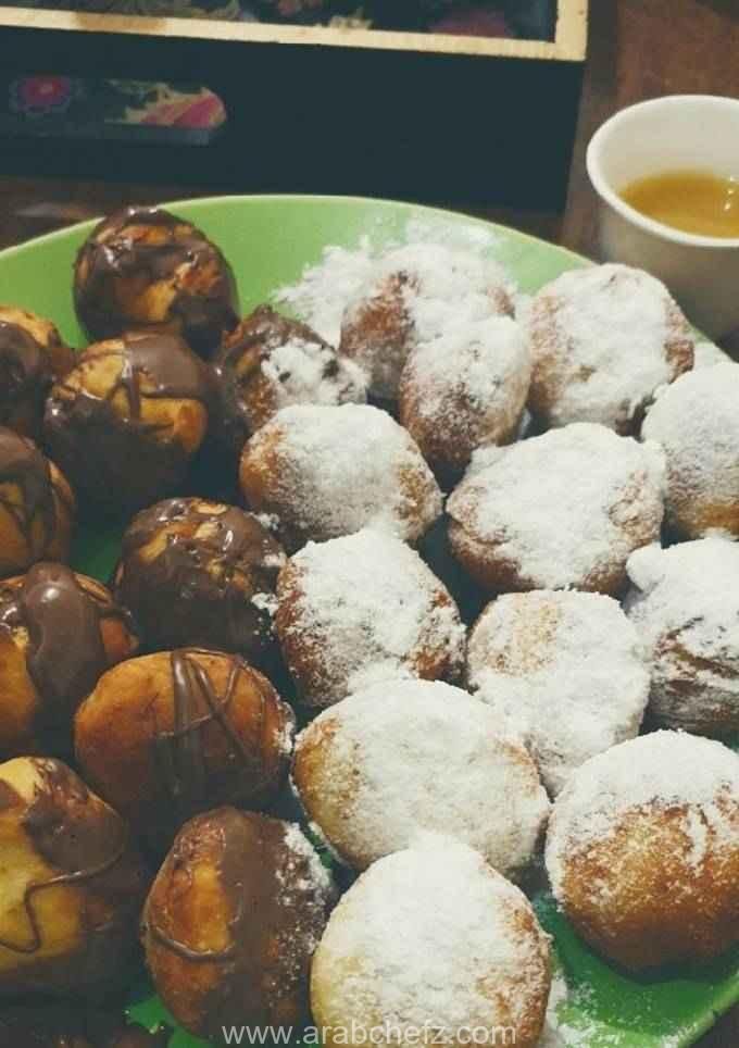 دونات سريعة وسهلة بالنوتيلا والسكر