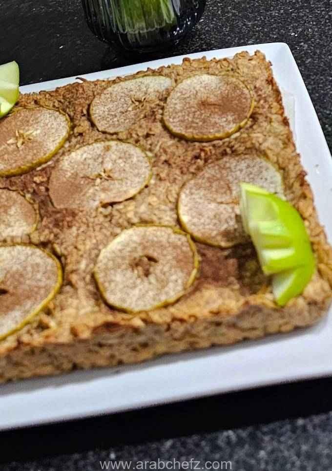 صفائح الشوفان والتفاح بالعسل