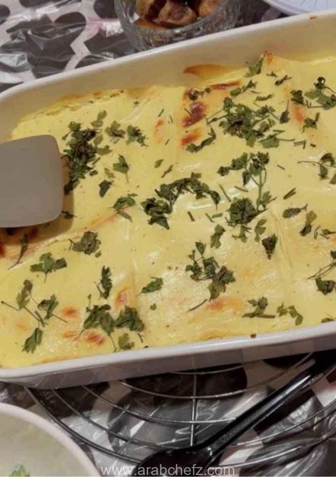 صينية التوست باللحم المفروم