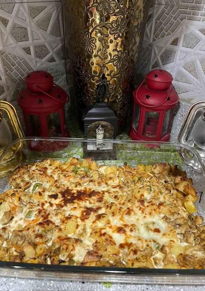 صينية بطاطس بالدجاج