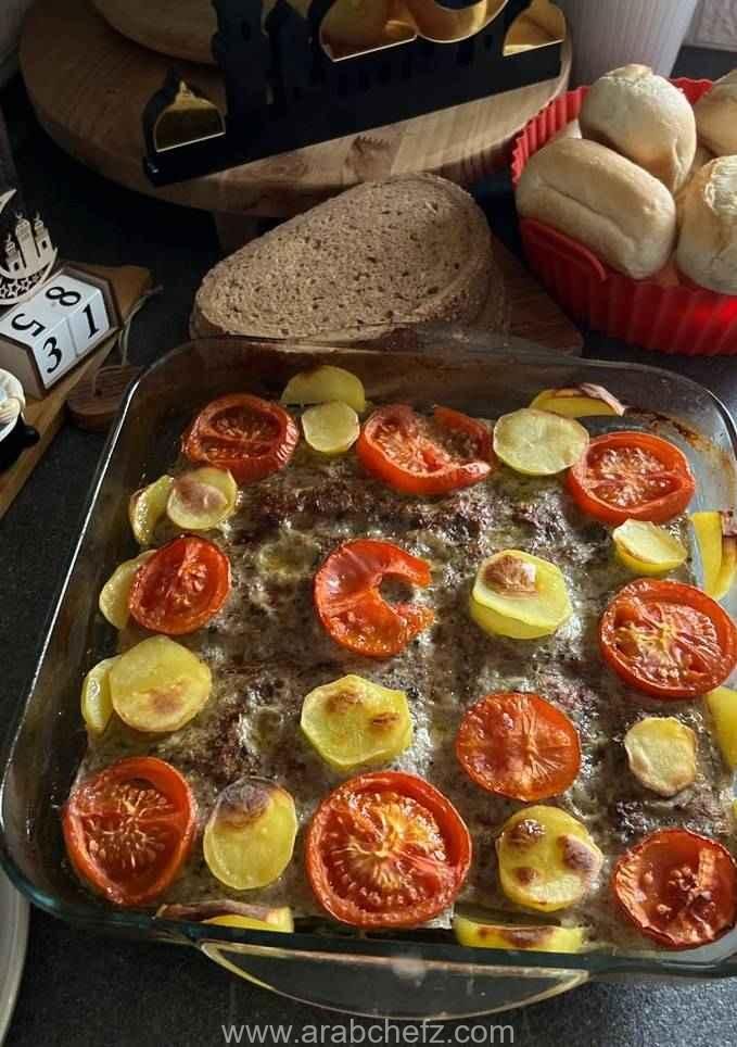 صينية كفتة بالبطاطس