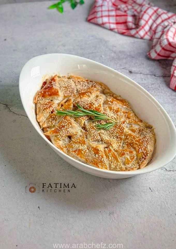 فطيرة الدجاج الشهية