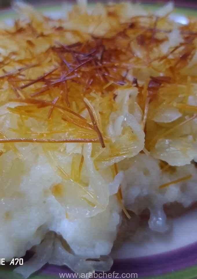 كنافة منزلية بحشوة كريمية