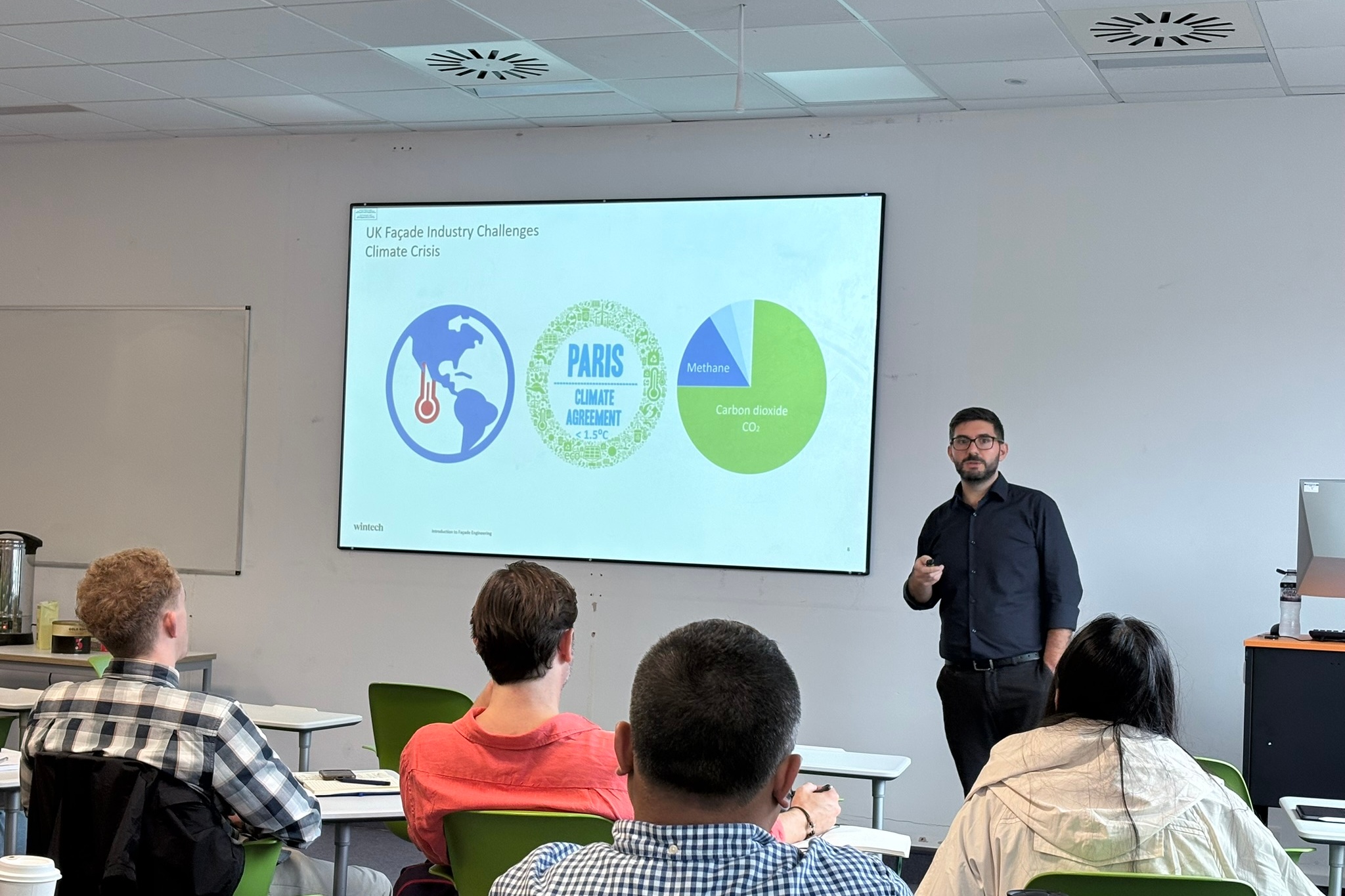 Clyde presenting to MSc students 2025