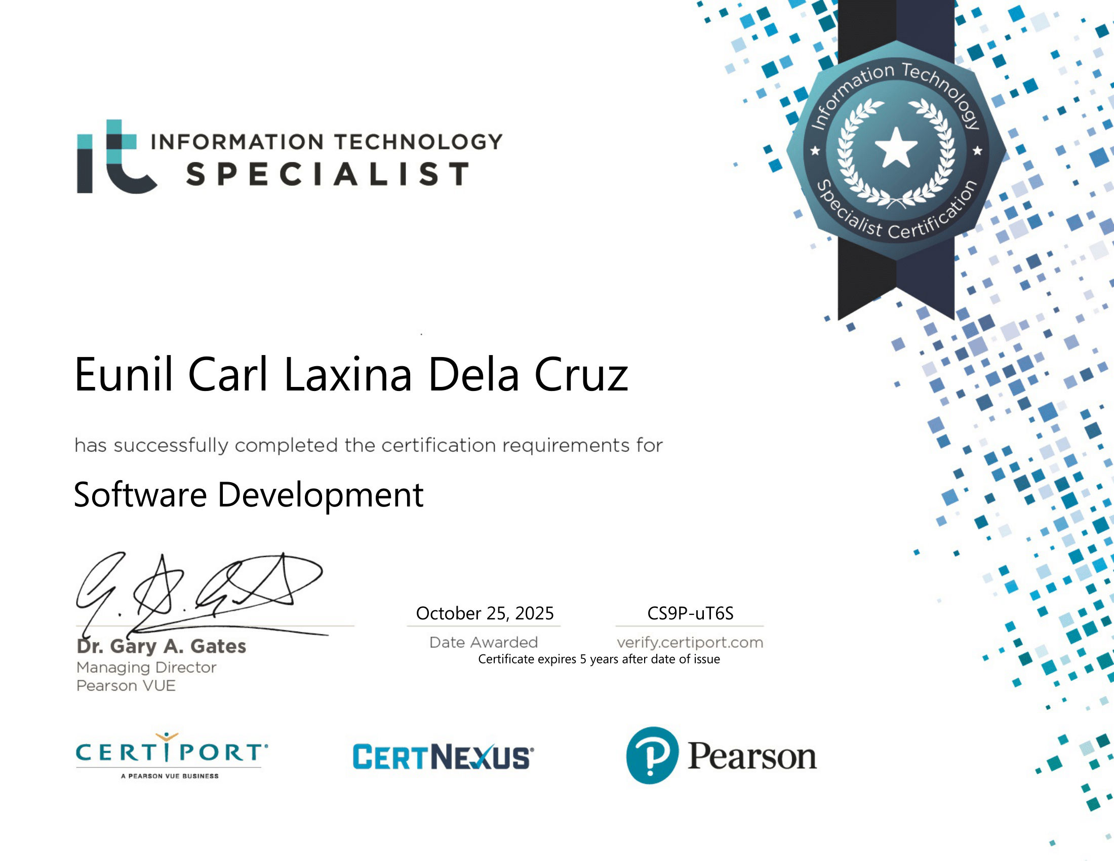 Certificates