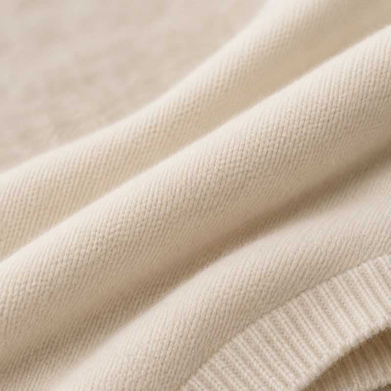 Close-up of the soft wool jersey knit