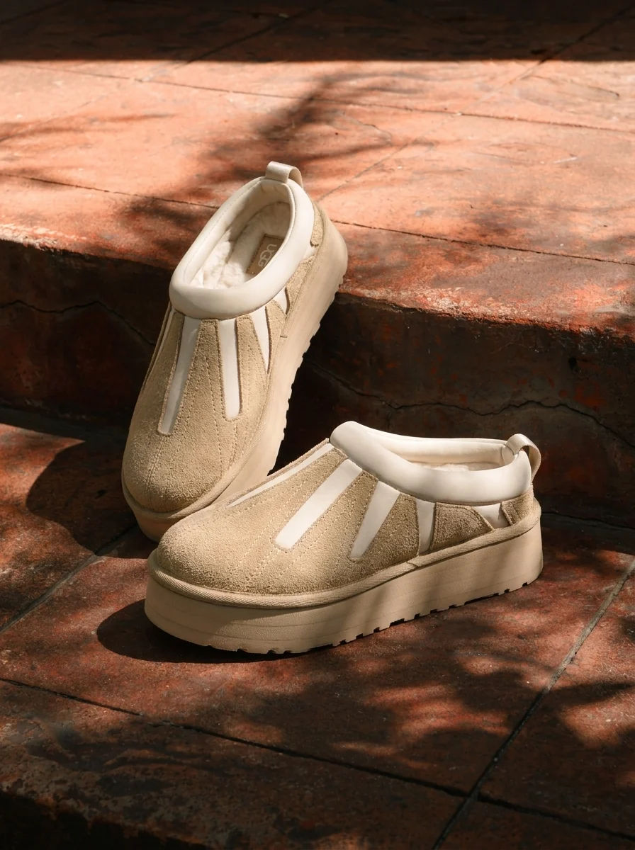 Tazz Sunwave — UGG Tasman II sunburst suede detail
