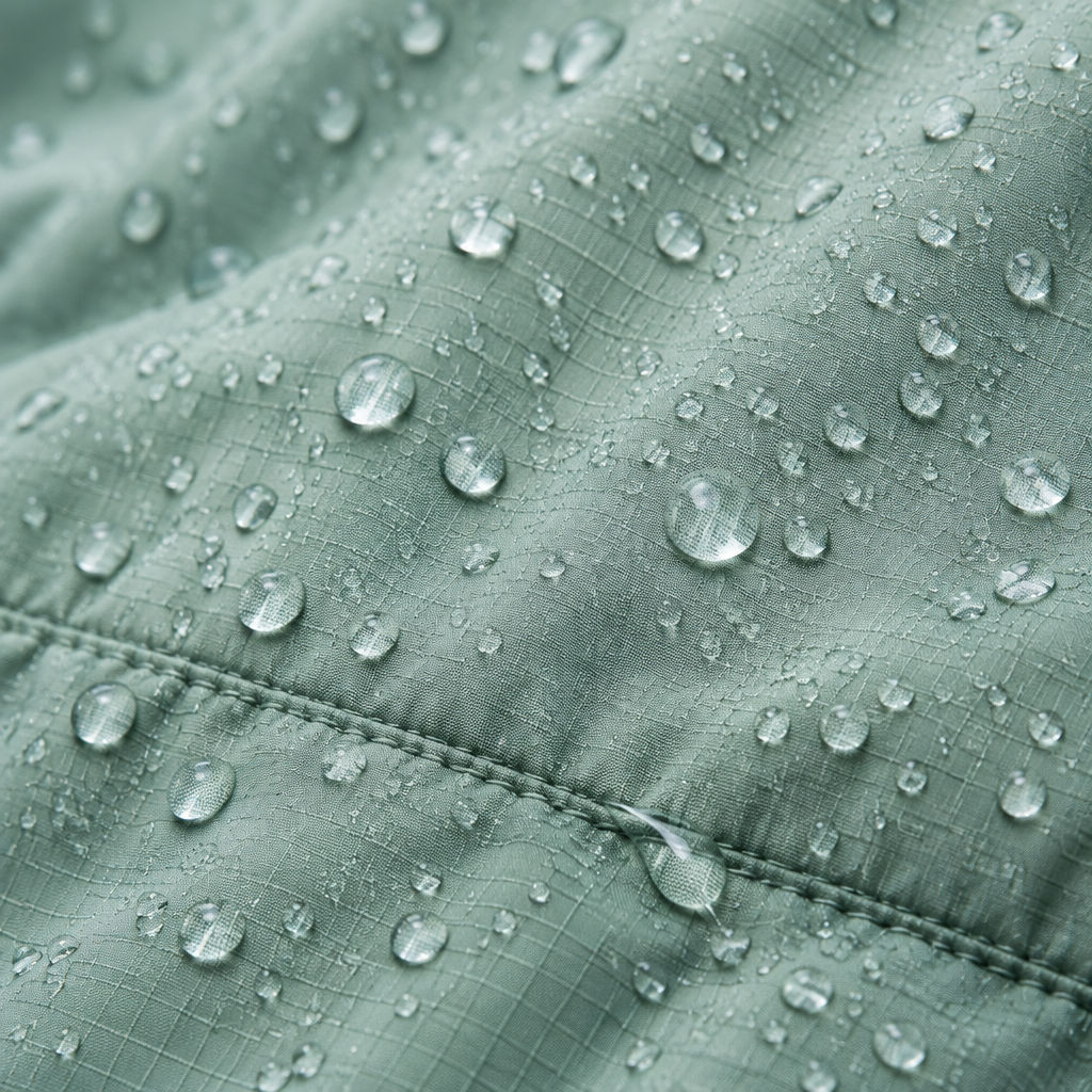 Close-up of the waterproof shell fabric