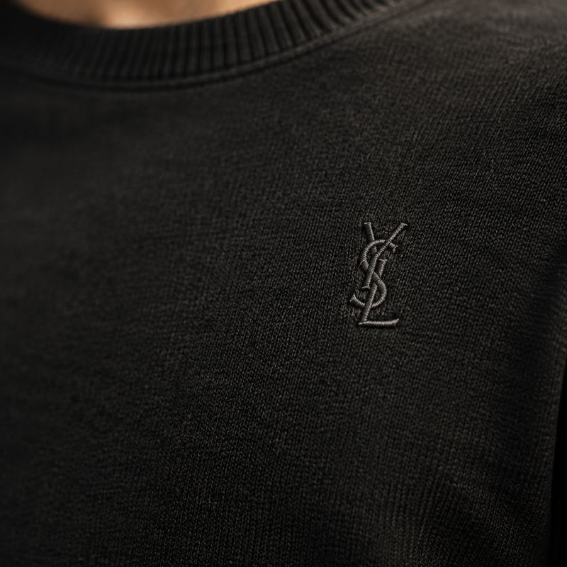 Embroidered monogram on the chest