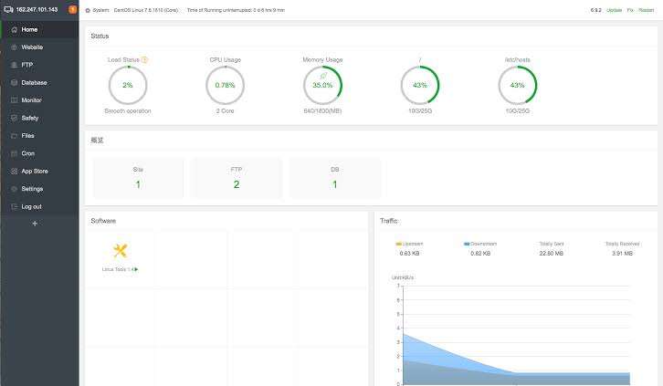 Aapanel web Control panel