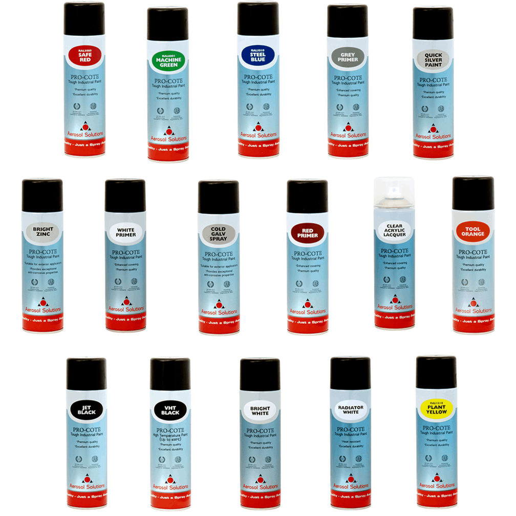 ASO0831 Pro Cote Bright Zinc SPRAY PAINT 500ML