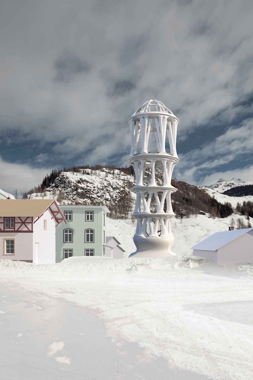 Hochparterre Der weisse Turm im Anflug