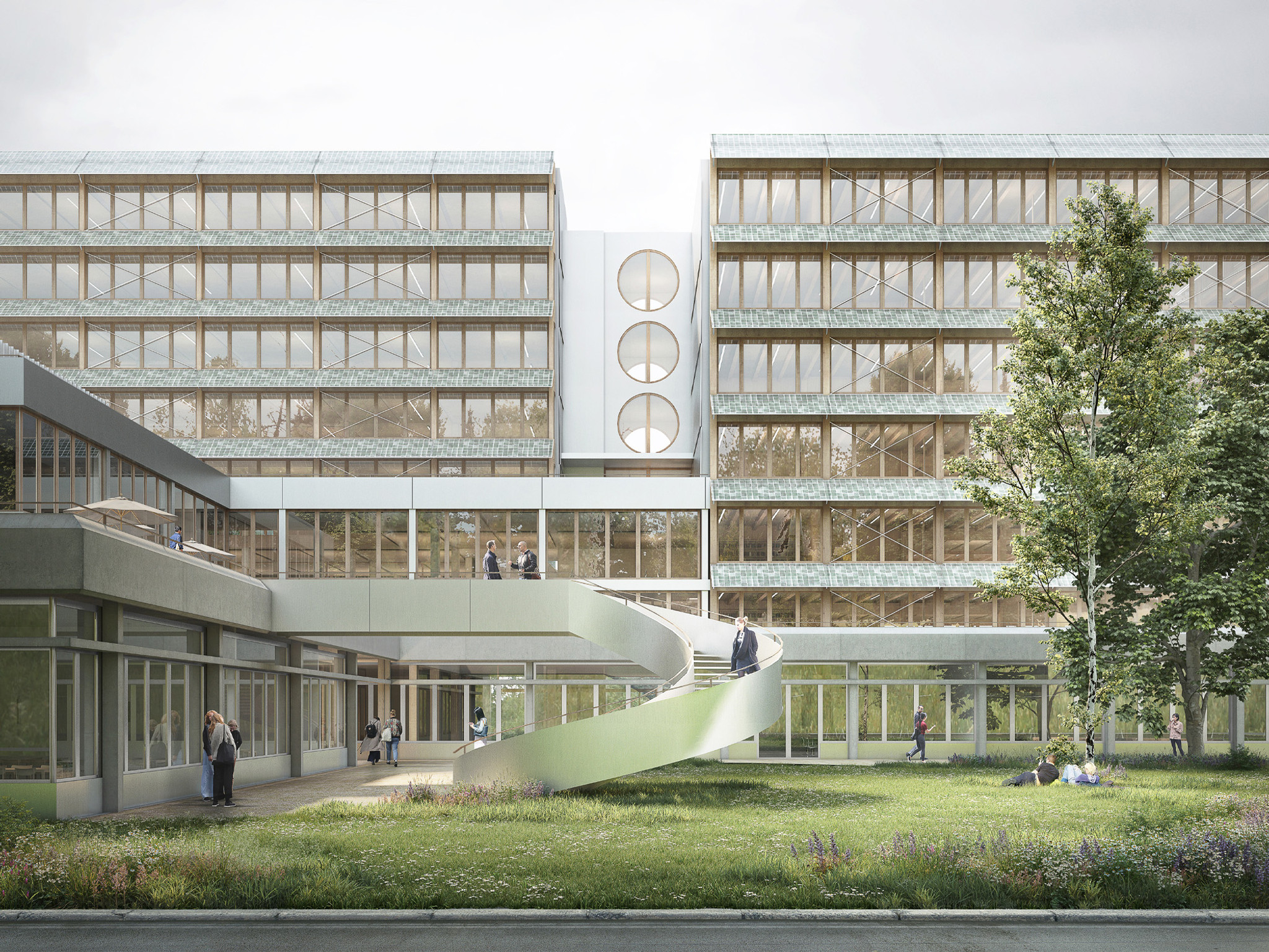 Abgang in den Park. Visualisierung: Malte Kloes Architekten