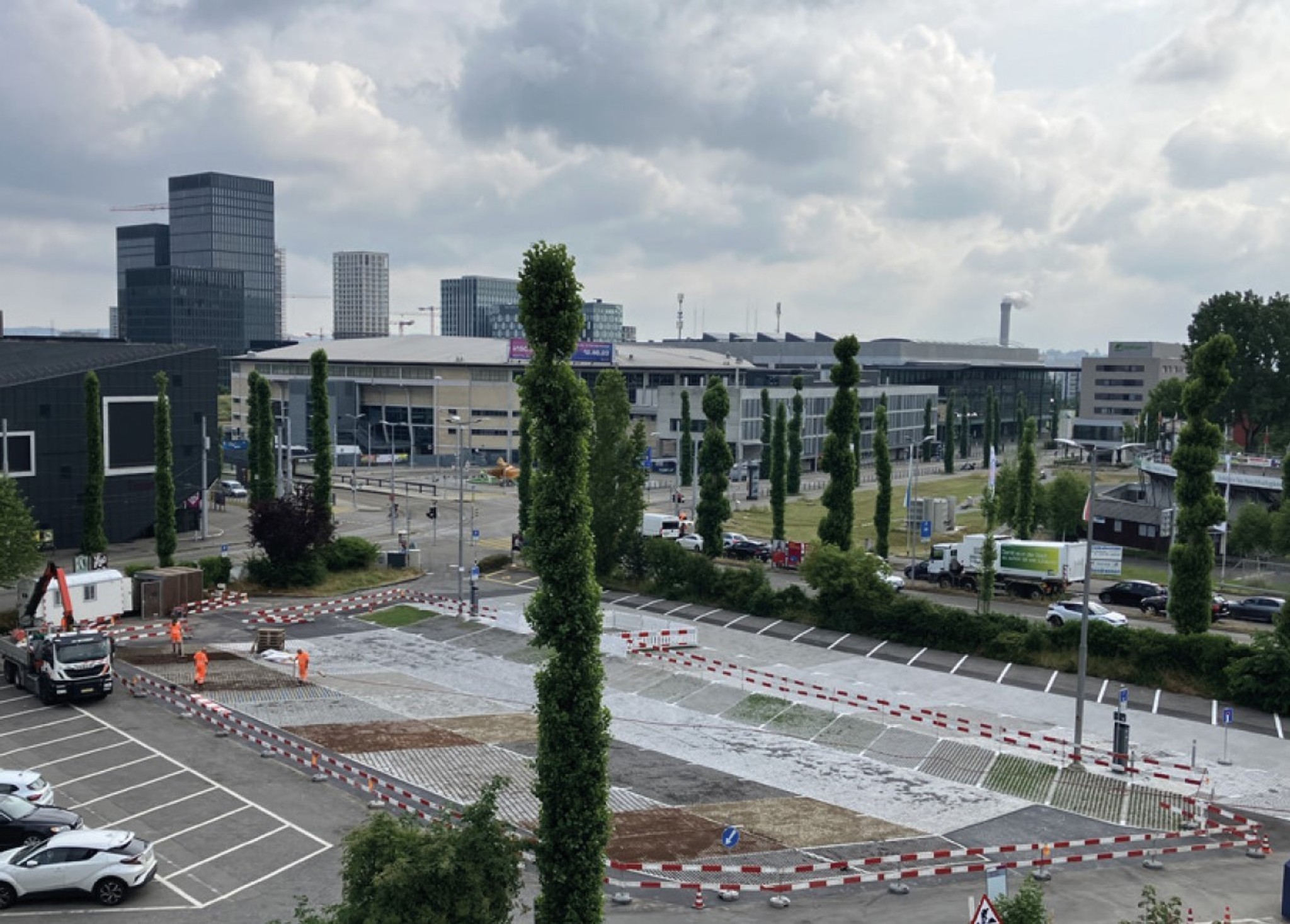 Der Prüfparkplatz in Oerlikon