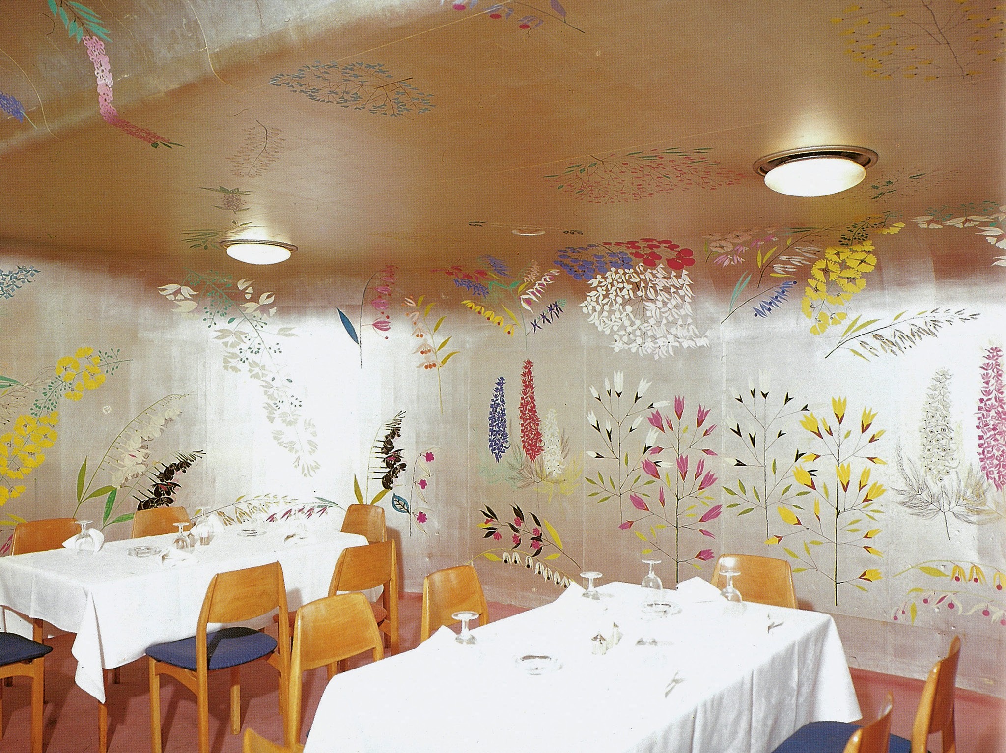 Wandmalereien im Restaurant Actress in Tokyo, nach 1963. Foto: The National Museum of Modern Art, Kyoto