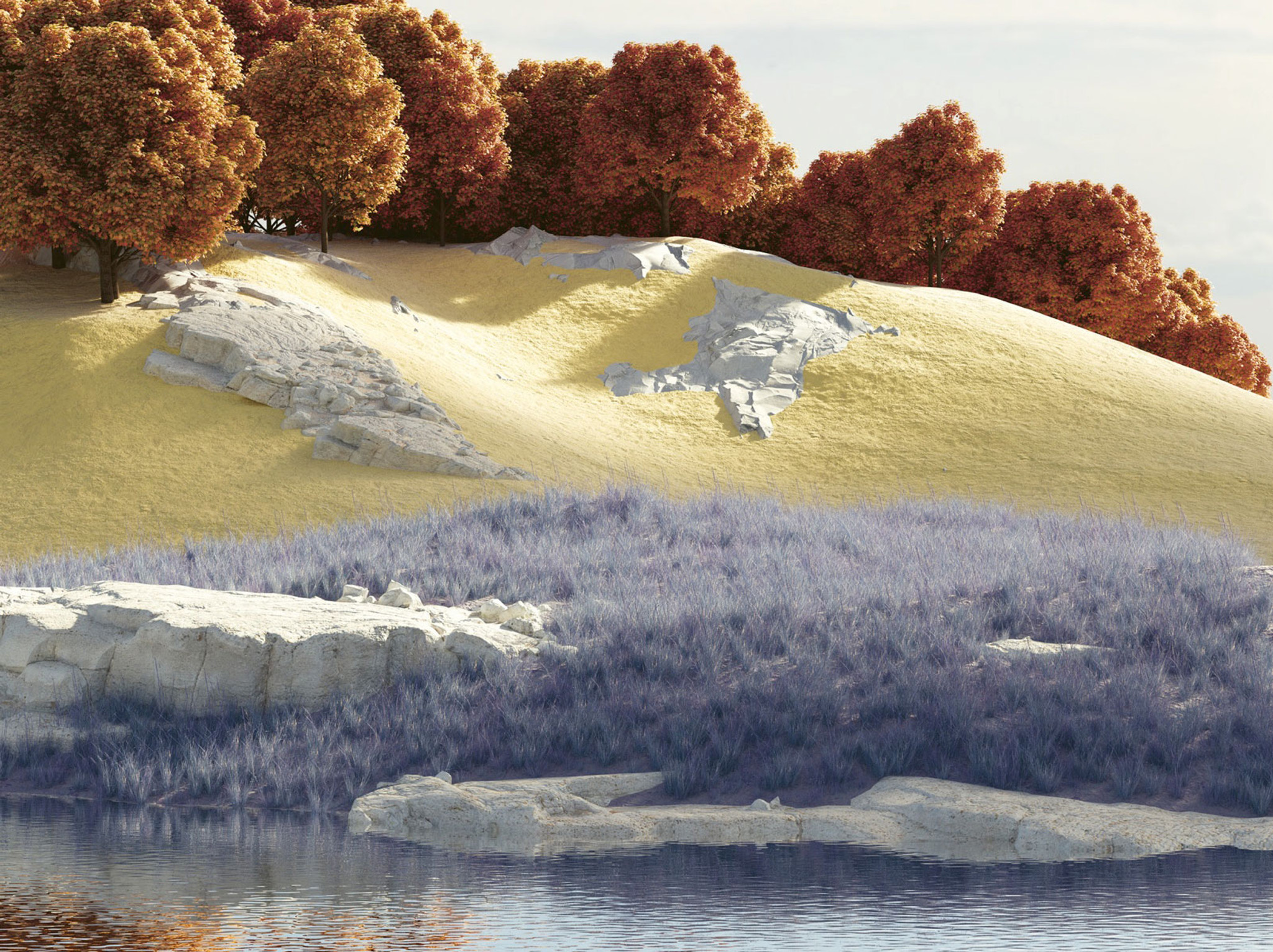 Was sagen Traumlandschaften wie diese über unser Naturverständnis aus? Der 3-D-Designer Alexis Christodoulou gehörte zu den Ersten, die sogenannte ‹Dreamscapes› gestalteten. (Bild: Color C Studio)