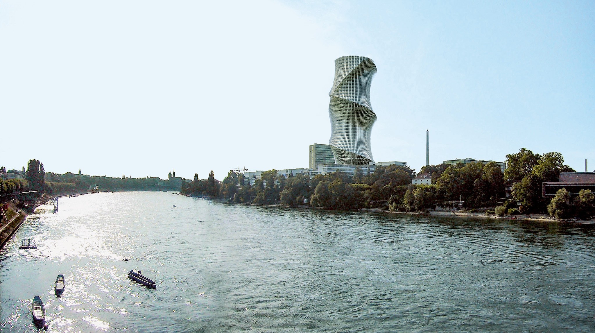 Das ursprüngliche Projekt für den Roche-Turm von Herzog & de Meuron von 2006.