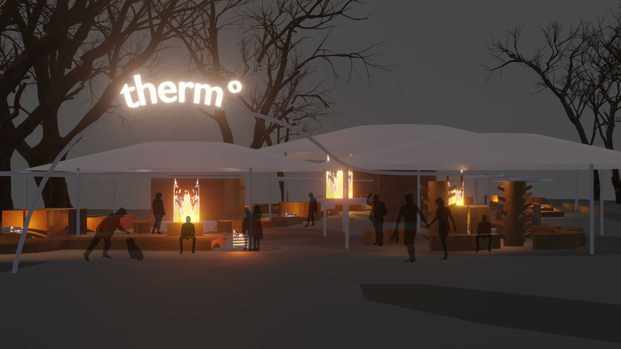 Der Eingang der Zwischennutzung ‹therm°›
