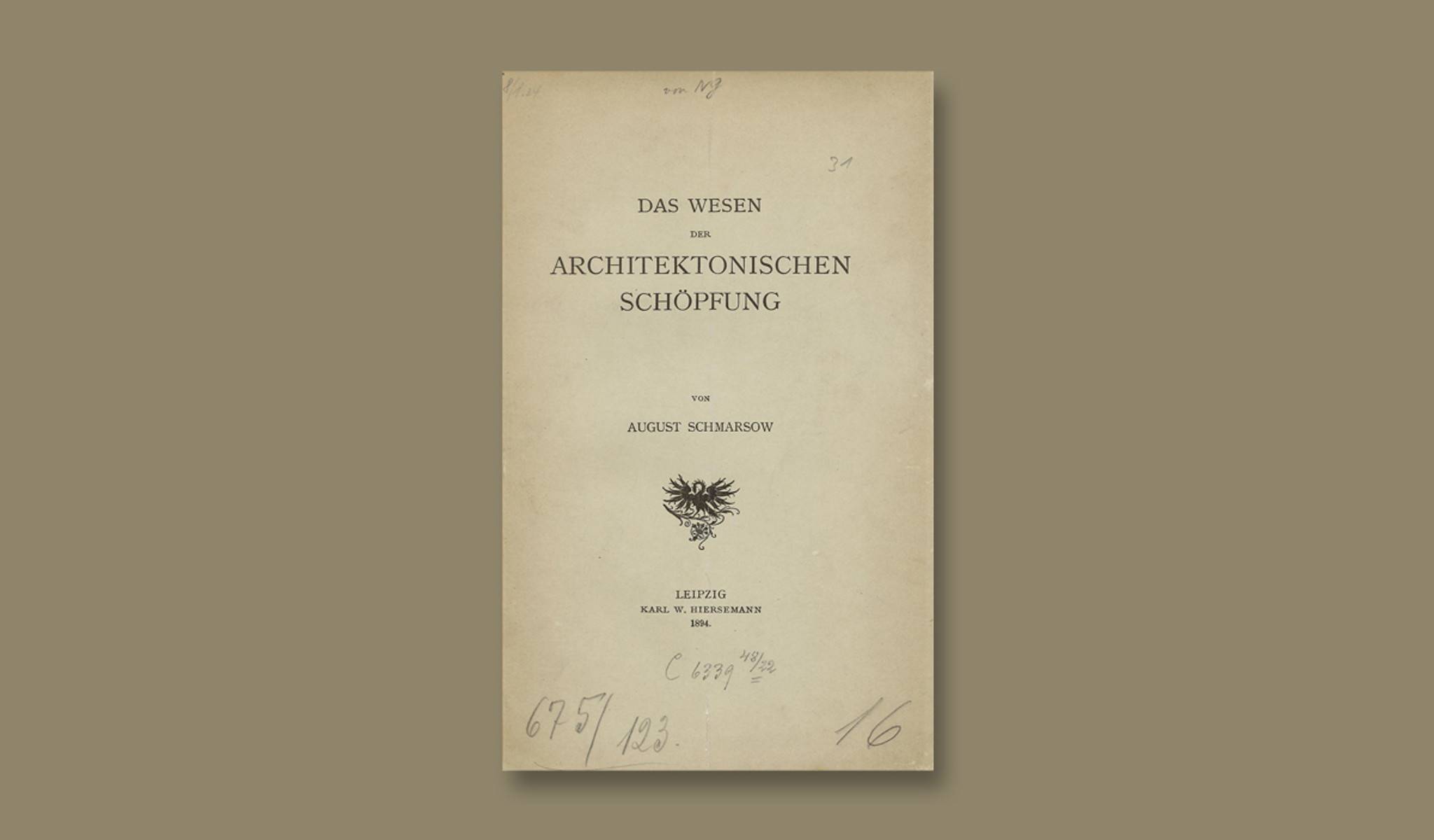 Was ist es, was die Architektur im Innersten zusammenhält? Schmarsow suchte und fand «den Kern», schreibt der Stadtwanderer.