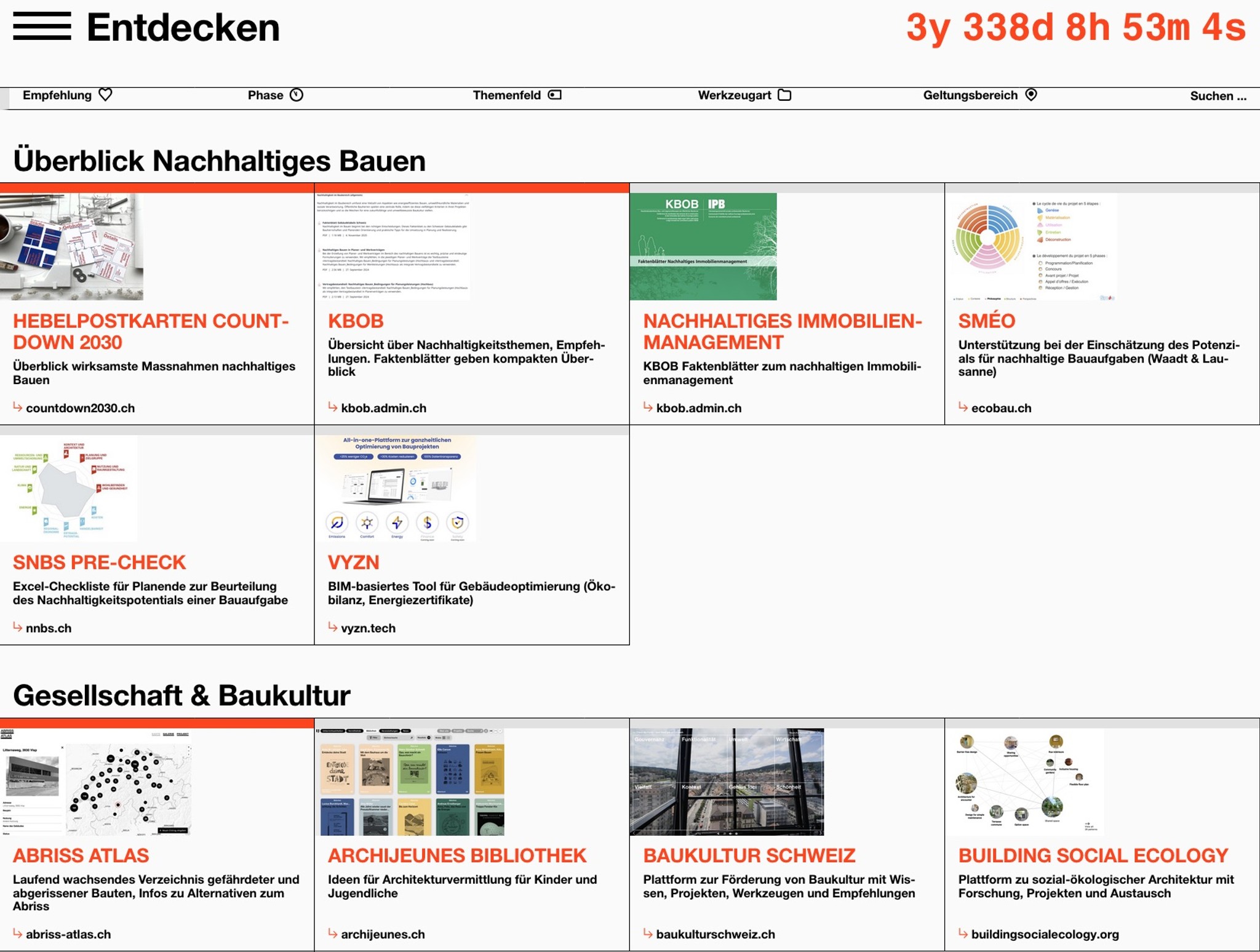 bauwende.tools von Countdown 2030 versammelt über sechzig Werkzeuge für zukunftsfähige Architekt*innen.